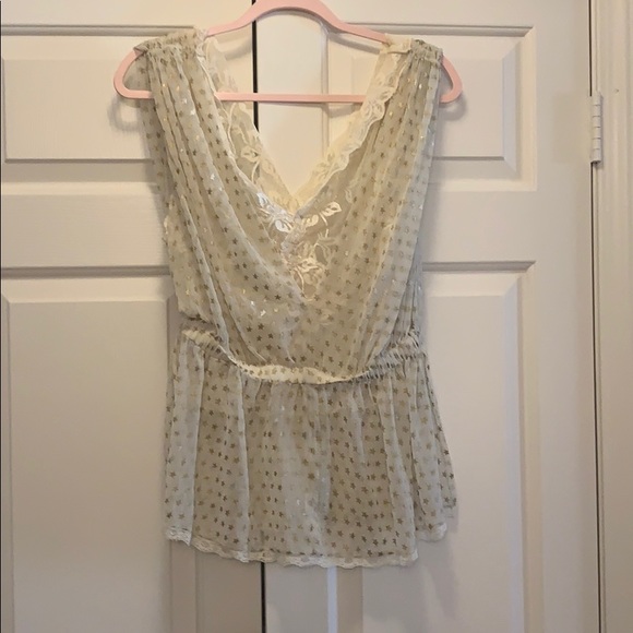 Free People Lace V neck shirt - Picture 2 of 5